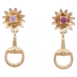 Orecchini Gucci in oro rosa 18K con rubini e zaffiri
