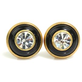 Orecchini a clip in metallo e strass Chanel