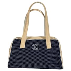 Bolso deportivo Chanel en lona azul marino
