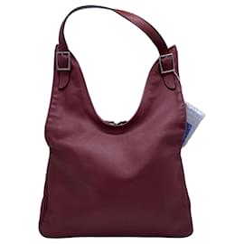 Hermès Massai Leder Hobo-Tasche - Weinrot