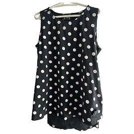 Munthe Plus Simonsen PLU Top senza maniche a pois nero e bianco PLÜ