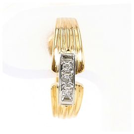 Autre Marque Orecchino singolo in platino PT900 e oro giallo 18K