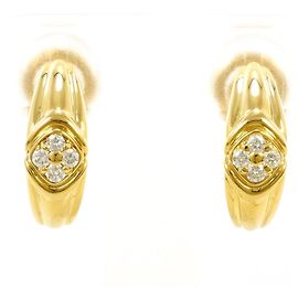 Autre Marque 18K Gold-Clip-Ohrringe mit Diamanten