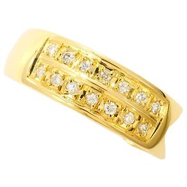 Autre Marque Bague anneau en or jaune 18K avec diamant