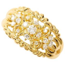 Autre Marque 18K Gelbgold-Ring mit Diamant