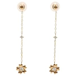 Eleganti orecchini pendenti in oro rosa 18K con diamanti - Autre Marque