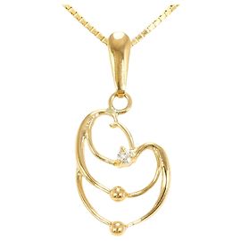 Autre Marque Collana in oro giallo 18K con diamante