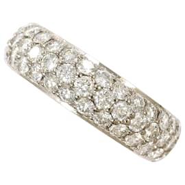 Autre Marque Anello a fascia in oro bianco 18K e diamanti