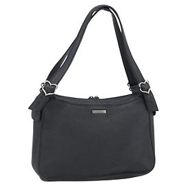 Borsa a Spalla Heart SAINT LAURENT in Pelle Argento Nero Auth 182466