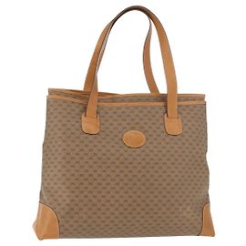 Borsa Tote GUCCI Micro GG Supreme PVC Beige Oro Auth 181868