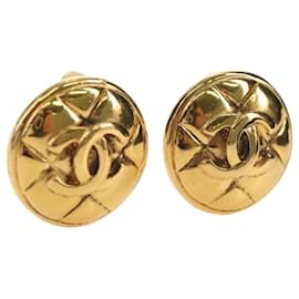 Orecchini CHANEL COCO Mark in metallo Gold Tone CC Auth 181301V