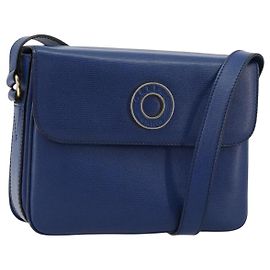 Céline Borsa a Spalla CELINE Circle in Pelle Blu e Oro Autentica 182203A