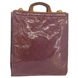 LOUIS VUITTON Monogram Vernis Stanton Tote Bag Purple Viole M91079 Auth 182857