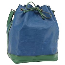 Borsa a tracolla LOUIS VUITTON Epi Noe Bicolore Verde Blu M44044 LV Auth ka4518