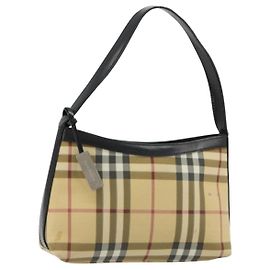 Borsa a Spalla BURBERRY Nova Check PVC Beige Auth 182439
