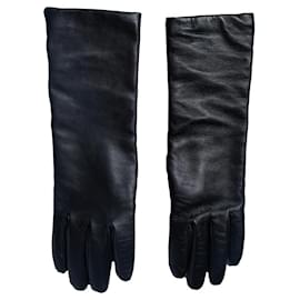 Max Mara Weekend, luvas de couro pretas