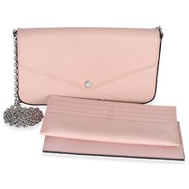 Pochette Felicie in pelle Epi rosa Louis Vuitton