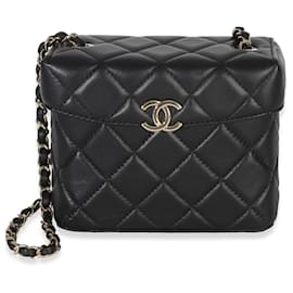 Borsa Small Secret Box in agnello trapuntato nero Chanel