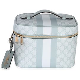 Beauty case Savoy in pelle di vitello monogramma GG Supreme azzurro chiaro Gucci