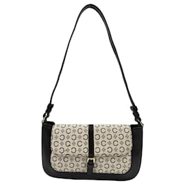 Celine Schultertasche aus beschichtetem Canvas und Leder braun - Céline