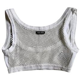 Miu Miu Top Corto Elástico de Malla