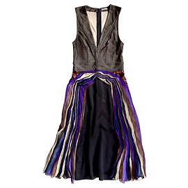 Bottega Veneta Seidenkleid Multicolore 2012