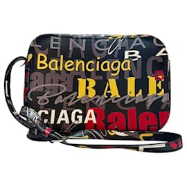 Balenciaga Logo Leder Crossbody-Tasche