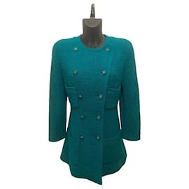 Vestido Aqua Green en Tweed Chanel