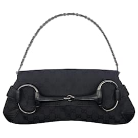 Bolso de Mano Gucci GG Canvas Horsebit Chain