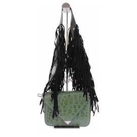 Clutch Marc Jacobs in pelle coccodrillo verde
