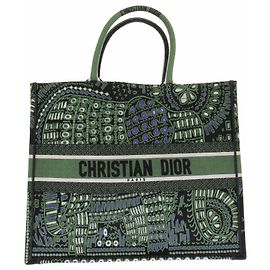 Dior Borsa a mano "Animals Book Tote" verde