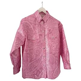 Etro Rosa Paisley-Print Hemd