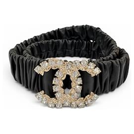 Chanel B21C Coco Mark Ledergürtel mit Strasssteinen