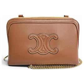 Borsa a tracolla con catena Celine in pelle di vitello liscia Cuile Triomphe - Céline