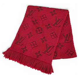 Stola in lana e seta rosso rubino Louis Vuitton