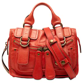 Chloé Borsa Bay in pelle arancione misura Small