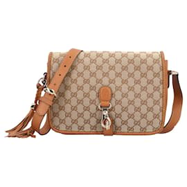 Borsa a tracolla Gucci Marrakech in tela GG