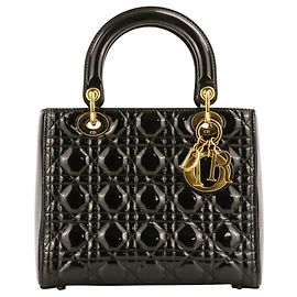 Borsa Christian Dior Lady Cannage in vernice