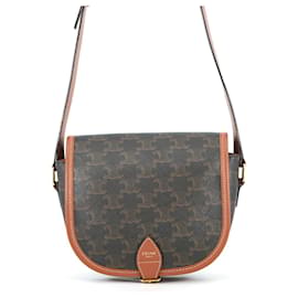 Borsa a tracolla Celine Triomphe Folco Medium in pelle - Céline