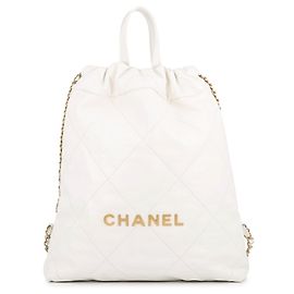 Chanel AS3859 White Calfskin Handbag