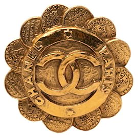 Spilla Vintage Chanel Coco Mark Logo Motivo Floreale