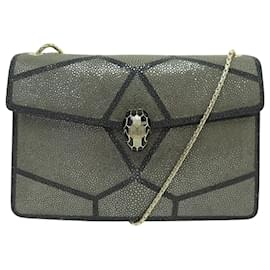 NUEVO BOLSO DE HOMBRO BULGARI SERPENTI FOREVER DE CUERO DE GALUCHA