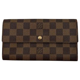 Portafoglio in tessuto vintage Louis Vuitton Sarah