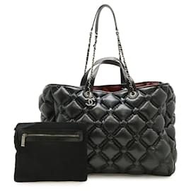 Borsa Tote Chanel in pelle Bubble Quilt