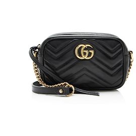 Borsa a tracolla mini Gucci Matelasse Leather GG Marmont