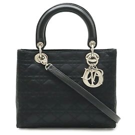Borsa Lady Dior in pelle satinata cannage Dior