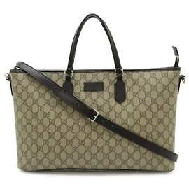 Borsa Tote Gucci GG Supreme in PVC e pelle