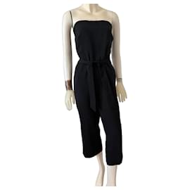 DKNY Schwarzer trägerloser Jumpsuit mit Gürtel - Dkny