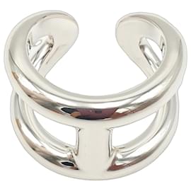 Hermès Osmose GM Sterling Silver Ring Size 58