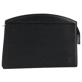 LOUIS VUITTON Epi Trousse Crete Pouch Black M48402 LV Auth 181706